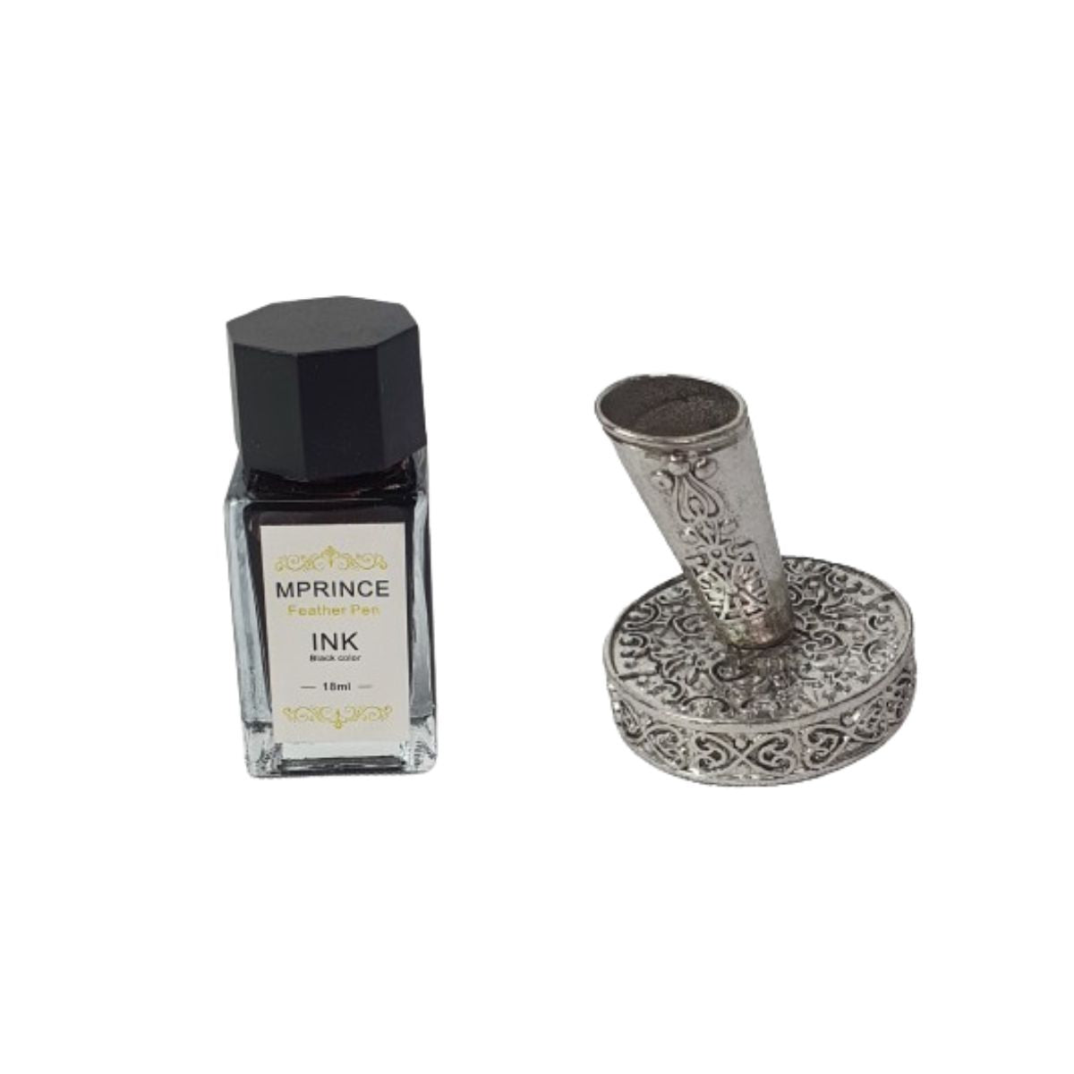 Kit Caneta Tinteiro Pena Antiga Bordô Kit Caneta Tinteiro Pena Antiga Bordô